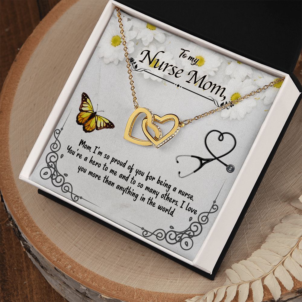 Nurse Mom - Interlocking Hearts Necklace
