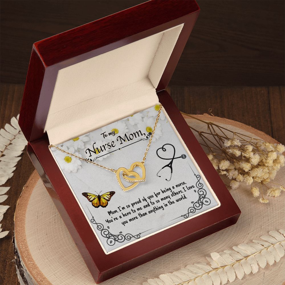 Nurse Mom - Interlocking Hearts Necklace