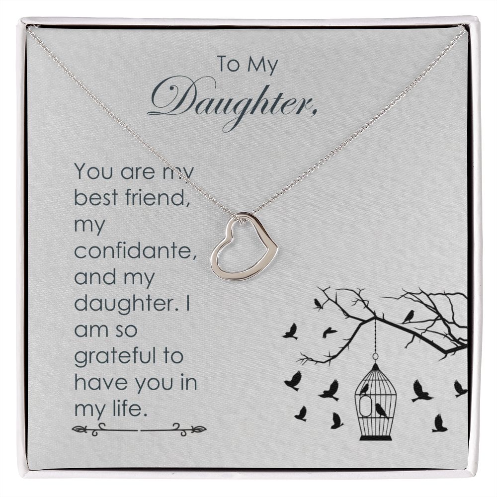 Delicate Heart Necklace For Daughter