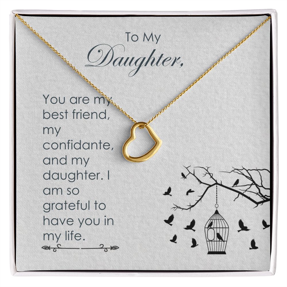 Delicate Heart Necklace For Daughter