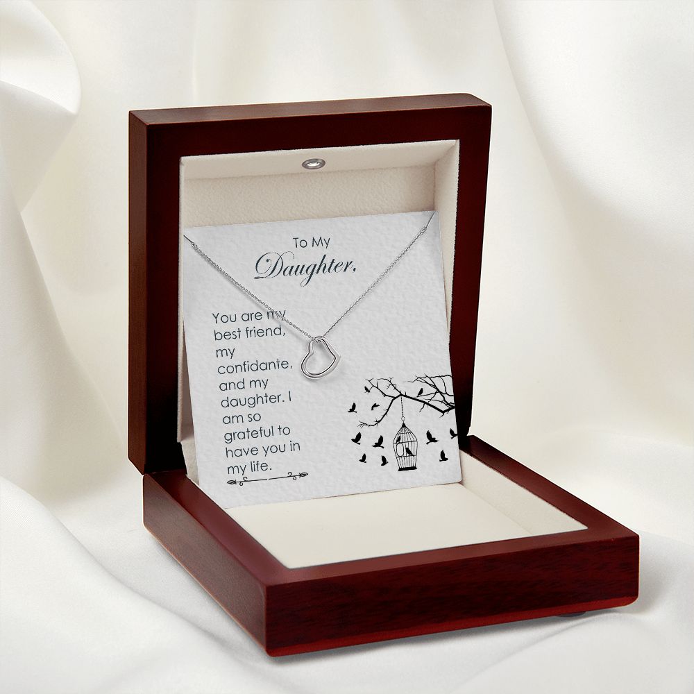 Delicate Heart Necklace For Daughter