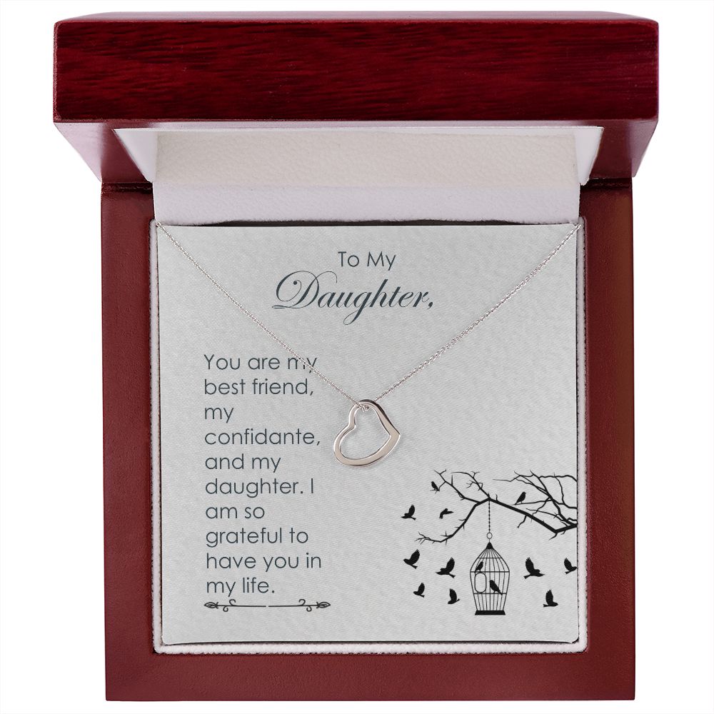 Delicate Heart Necklace For Daughter