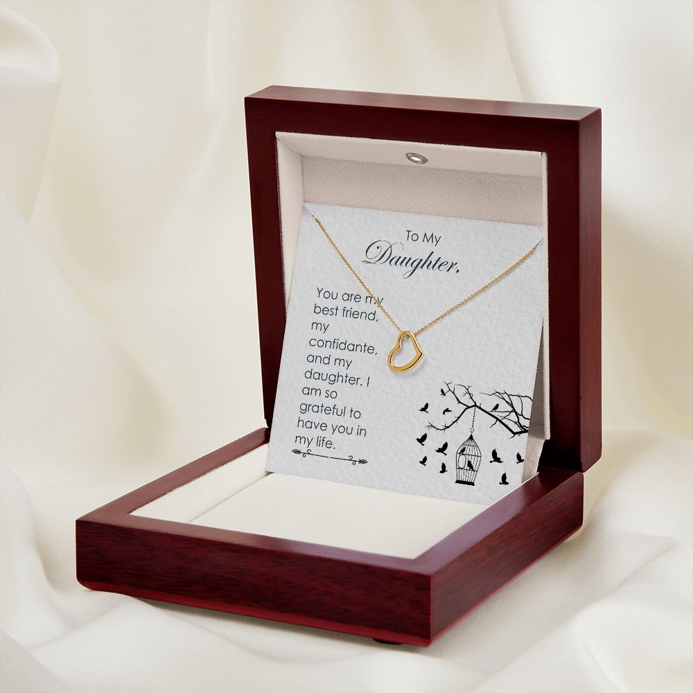 Delicate Heart Necklace For Daughter