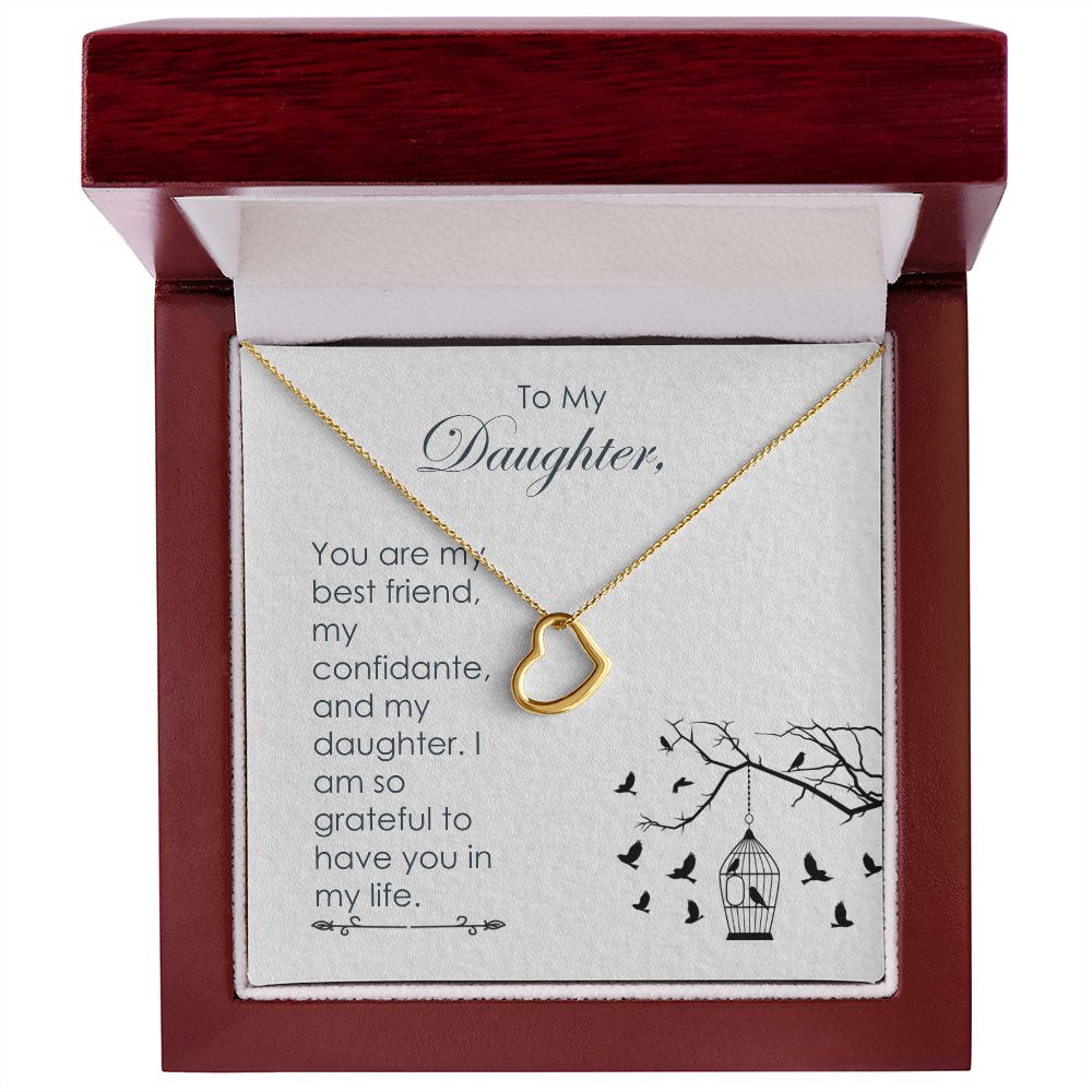 Delicate Heart Necklace For Daughter