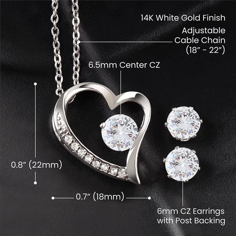 Nurse Mom - Forever Love Necklace w/ Earrings
