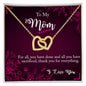 Interlocking Hearts Necklace For Mom