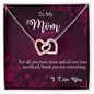 Interlocking Hearts Necklace For Mom
